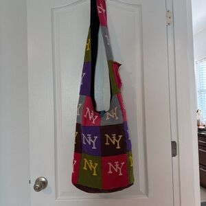 Patchwork NY Logo Sling Bag in Multicolor